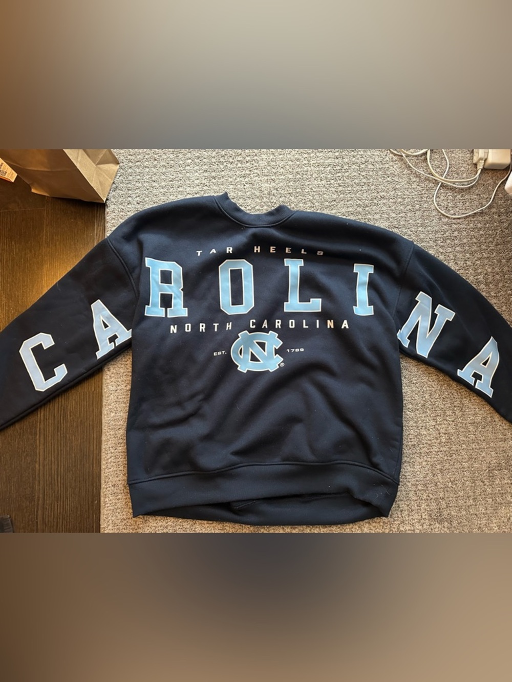 North Carolina Tar Heels Navy & Carolina Blue Sweatshirt